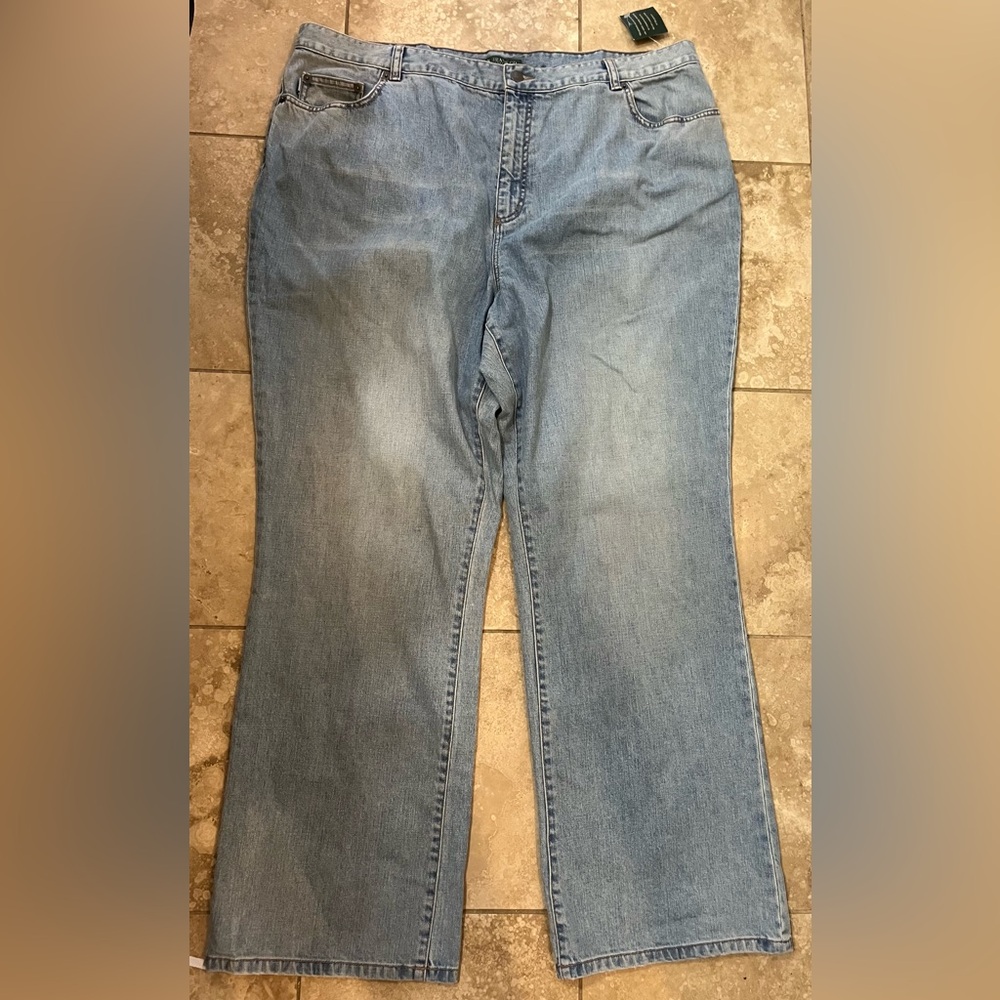 NWT Ralph Lauren - SIZE 20 Lauren Jeans Co. Blue Jeans.